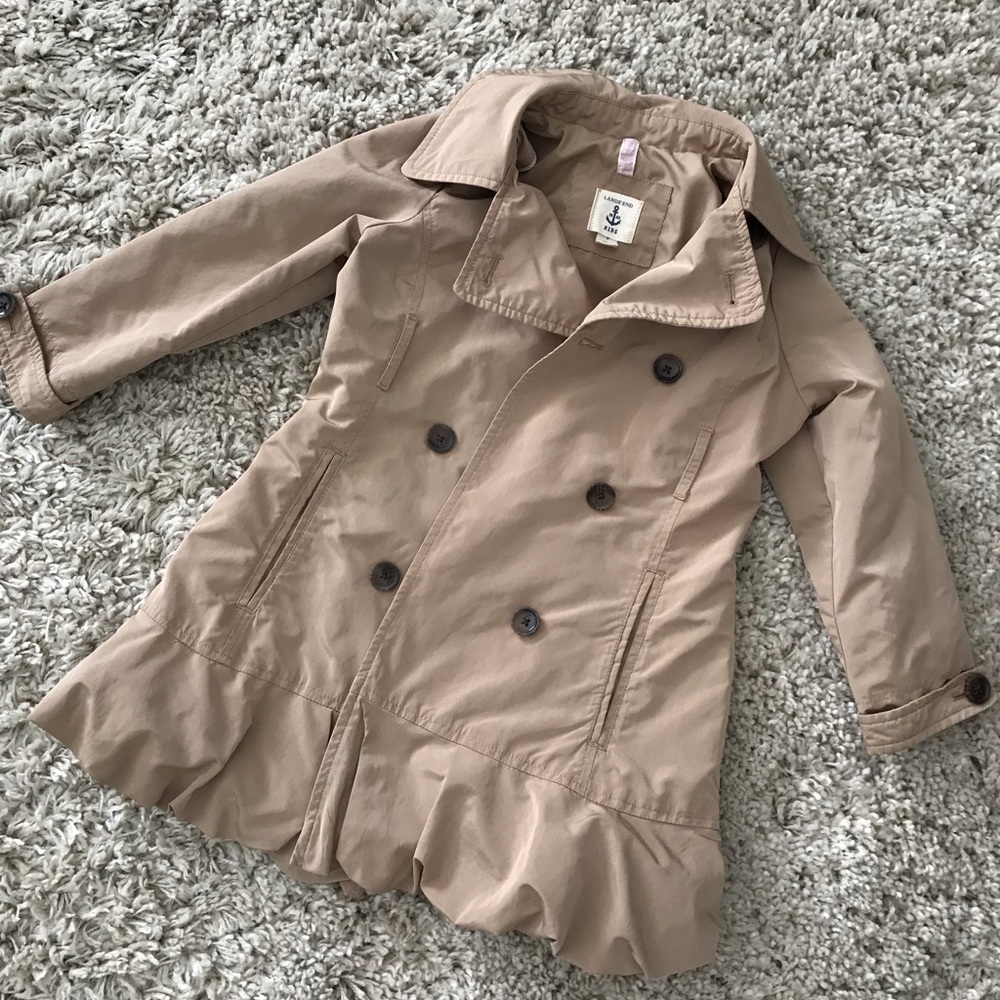 Lands’ End girls trench coat